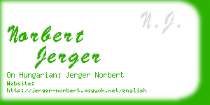 norbert jerger business card